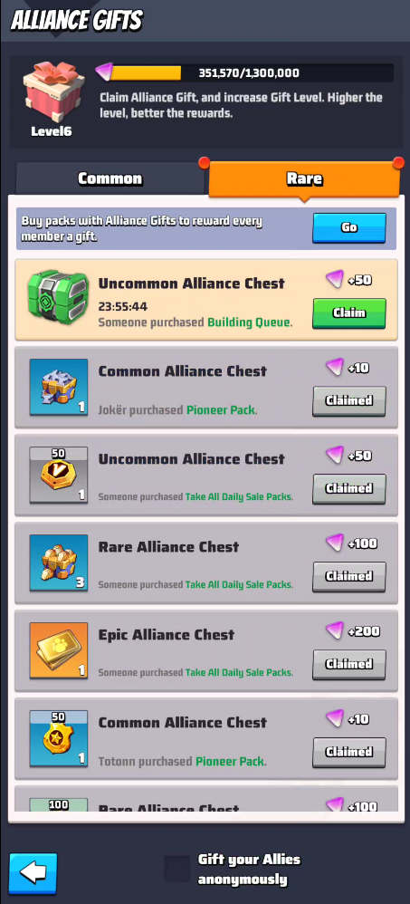 Alliance Gifts Rare