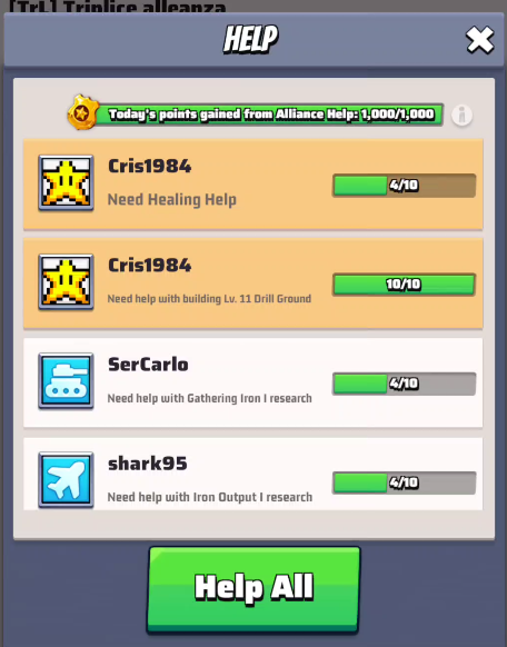Alliance - Help