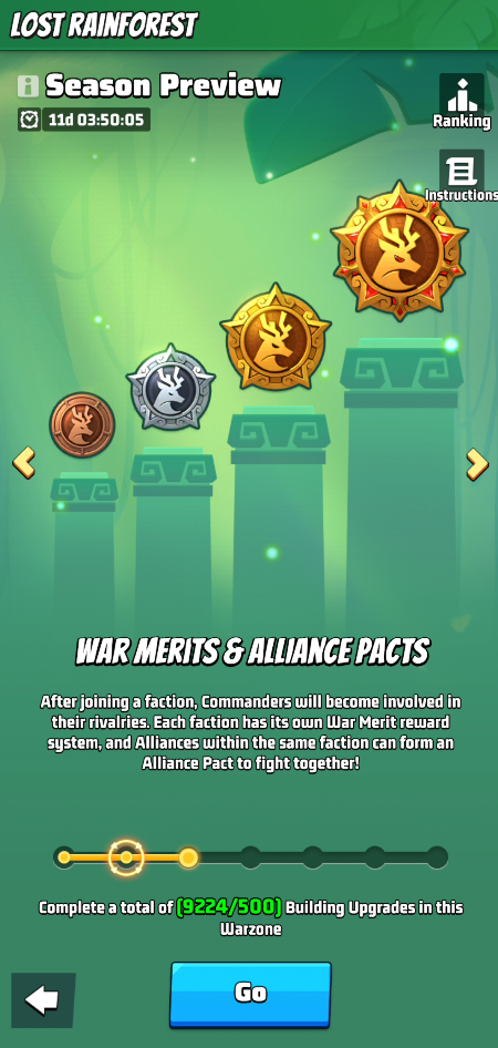 Season 6 Lost Rainforest -   Day 2- War Merits and Alliance Pacts