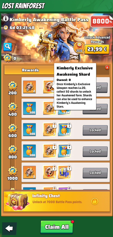 Kimberly's Awakening event page 1