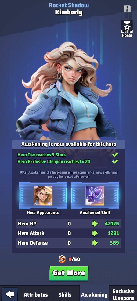 Kimberly's hero page Awakening