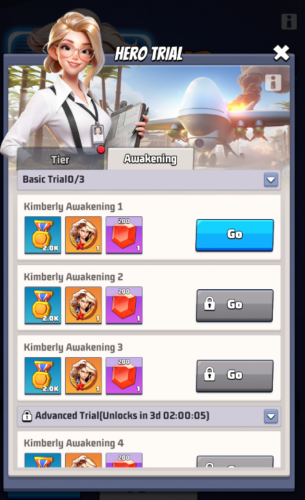 Kimberly's Hero trial