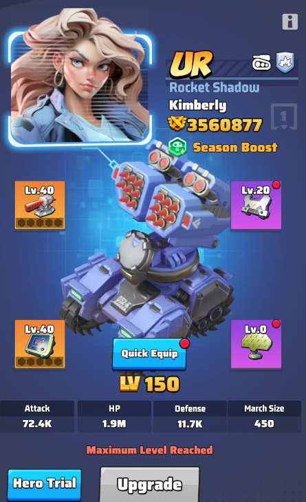 Kimberly's hero page