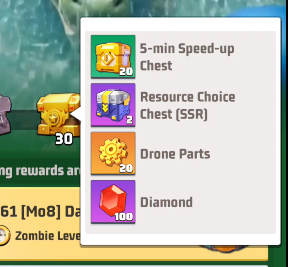 Purge Action zombie kill rewards for level 30
