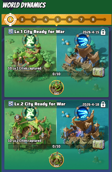 Season 6 Week 1 Lv.1 City Ready for War and Lv.2 City Ready for War