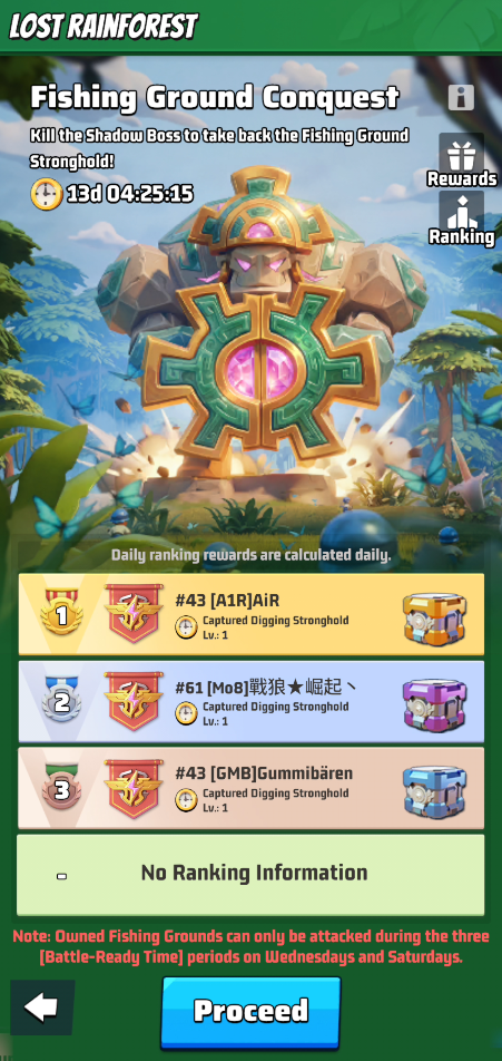 Fishing Ground Conquest event page