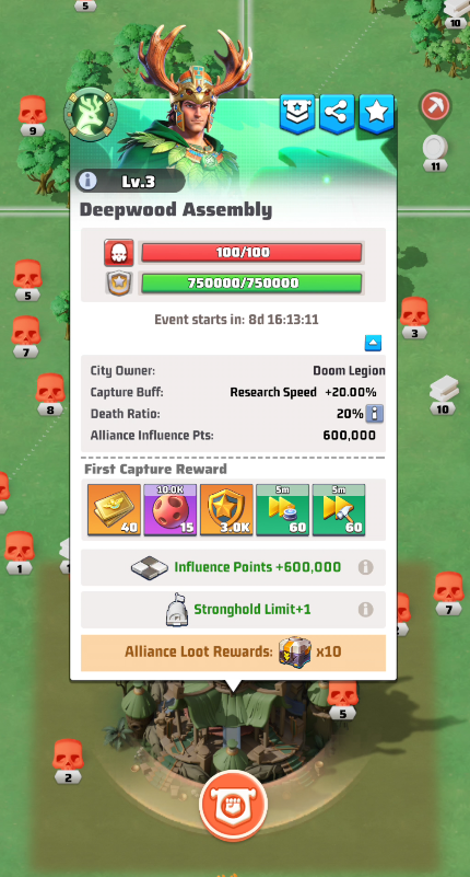 Season 6 Lv.3 City First Capture Rewards